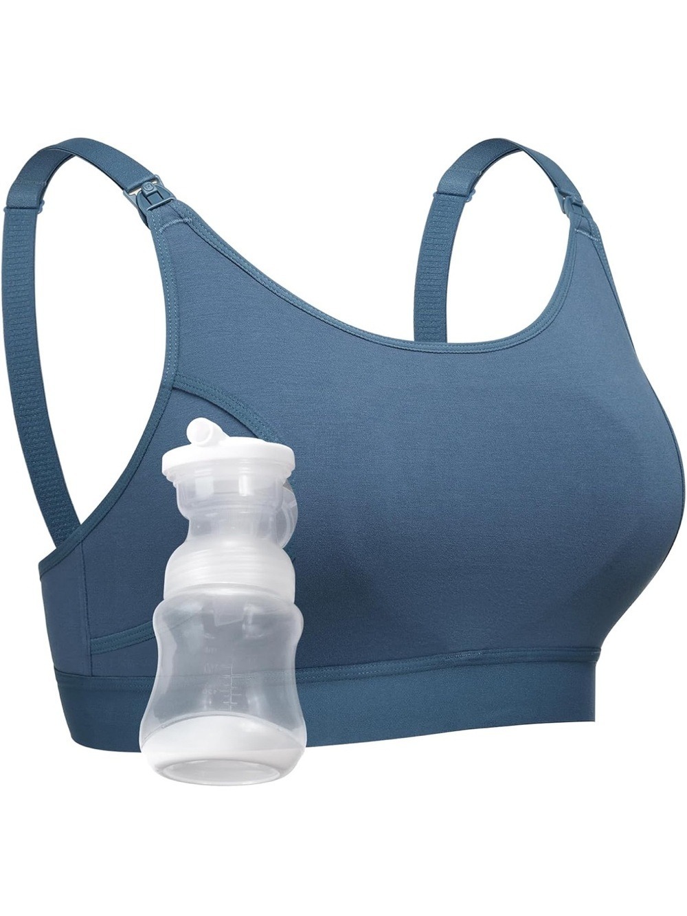 Seamless Nursing Bralette in Slate Blue - Picture 1 of 4